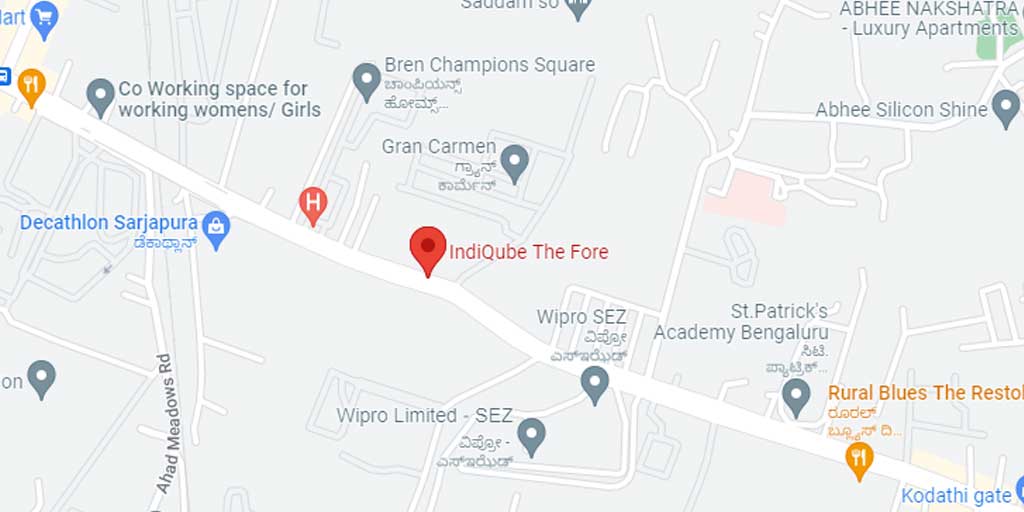 IndiQube Fore map
