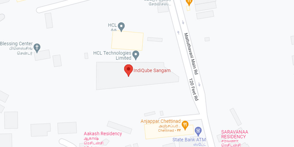 IndiQube Sangam map