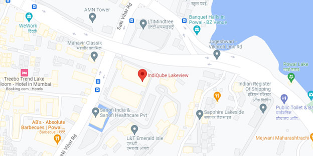 IndiQube Lakeview Map 1